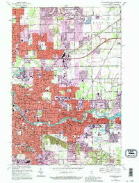 South Bend East 1992 topographic map thumbnail