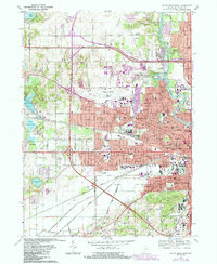 South Bend West 1969 topographic map thumbnail