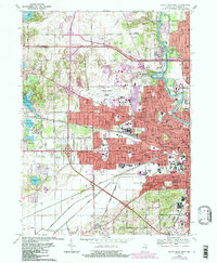 South Bend West 1969 topographic map thumbnail