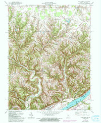 Vevay North 1971 topographic map thumbnail