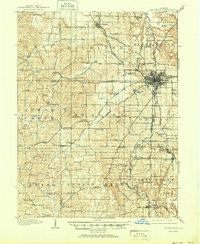 Bloomington 1910 topographic map thumbnail