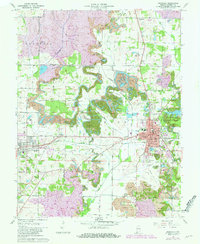 Boonville 1961 topographic map thumbnail
