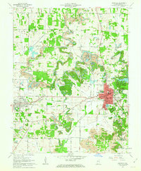 Boonville 1961 topographic map thumbnail