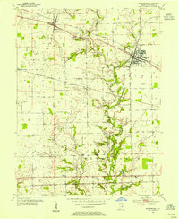 Brownsburg 1953 topographic map thumbnail