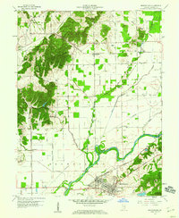 Brownstown 1958 topographic map thumbnail