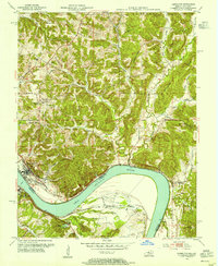 Cannelton 1953 topographic map thumbnail