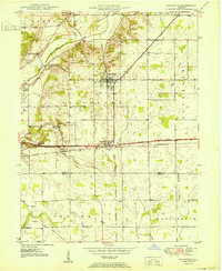 Dunreith 1950 topographic map thumbnail
