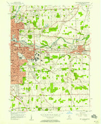 Fort Wayne East 1956 topographic map thumbnail