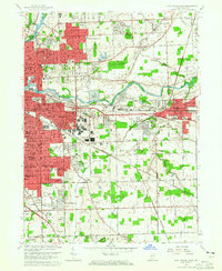 Fort Wayne East 1963 topographic map thumbnail