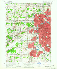 Fort Wayne West 1963 topographic map thumbnail