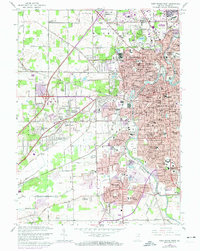 Fort Wayne West 1963 topographic map thumbnail