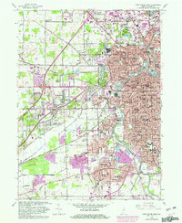 Fort Wayne West 1963 topographic map thumbnail
