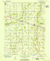 Fountaintown 1952 topographic map thumbnail