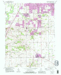Bargersville 1992 topographic map thumbnail