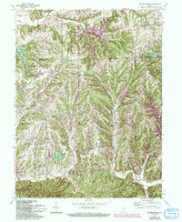 Beanblossom 1962 topographic map thumbnail