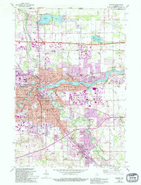 Elkhart 1961 topographic map thumbnail