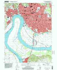 Evansville South 1999 topographic map thumbnail