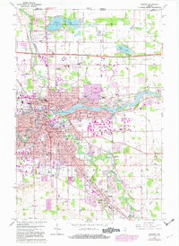 Elkhart 1961 topographic map thumbnail