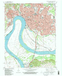 Evansville South 1981 topographic map thumbnail