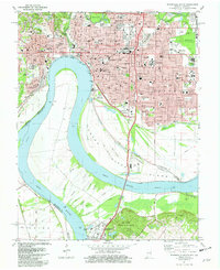 Evansville South 1981 topographic map thumbnail
