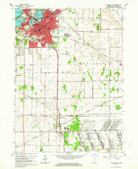 La Porte East 1958 topographic map thumbnail