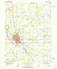 Lebanon 1953 topographic map thumbnail
