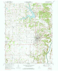 Loogootee 1974 topographic map thumbnail