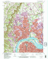 New Albany 1992 topographic map thumbnail