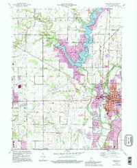 Noblesville 1992 topographic map thumbnail