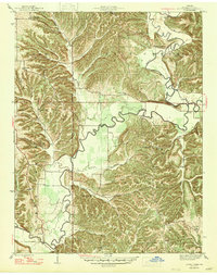 Allens Creek 1947 topographic map thumbnail