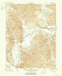 Allens Creek 1947 topographic map thumbnail