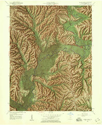 Allens Creek 1957 topographic map thumbnail