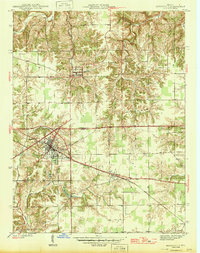 Batesville 1946 topographic map thumbnail