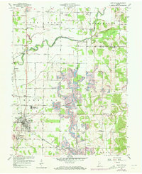 Clay City 1957 topographic map thumbnail