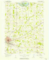 Columbia City 1955 topographic map thumbnail