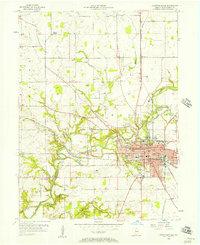 Crawfordsville 1956 topographic map thumbnail