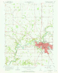 Crawfordsville 1956 topographic map thumbnail