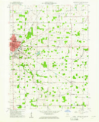 Hartford City East 1960 topographic map thumbnail