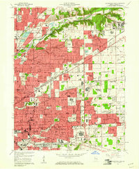 Indianapolis East 1959 topographic map preview