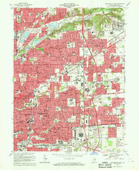 Indianapolis East 1967 topographic map thumbnail