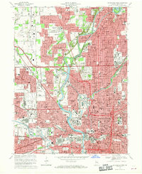 Indianapolis West 1967 topographic map thumbnail