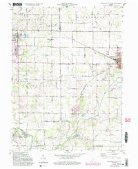 Hartford City West 1960 topographic map thumbnail