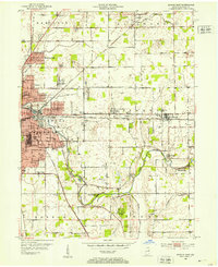 Muncie East 1952 topographic map thumbnail