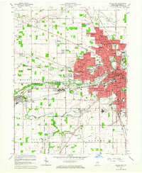 Muncie West 1962 topographic map thumbnail