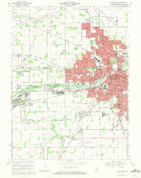 Muncie West 1969 topographic map thumbnail