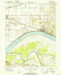 Newburgh 1952 topographic map thumbnail