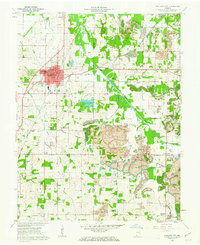 Oakland City 1961 topographic map thumbnail
