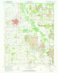 Oakland City 1961 topographic map thumbnail