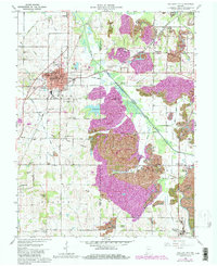 Oakland City 1961 topographic map thumbnail