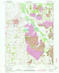 Oakland City 1961 topographic map thumbnail